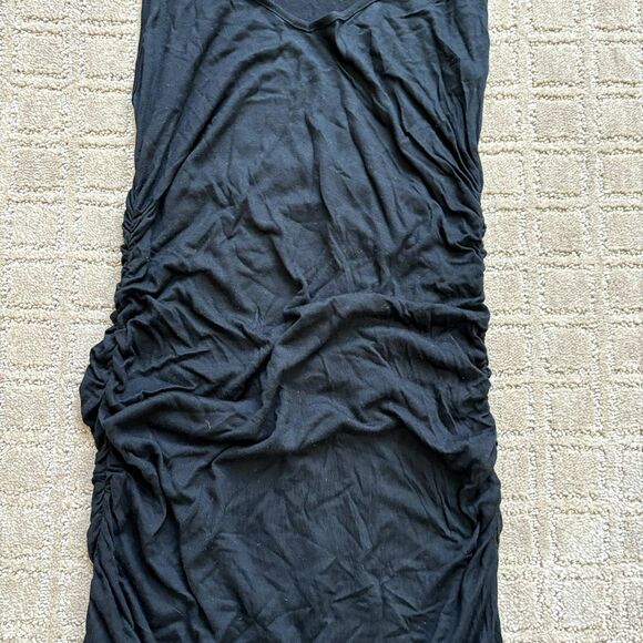 Revolve Riller & Fount Mini Tank Dress Ruched Black Women's 1 Small Stretch Y2K - Picture 4 of 8